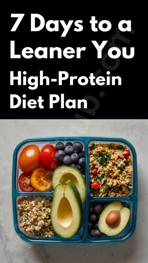 7-day high-protein diet plan for weight loss and muscle gain. Includes meal ideas and tips for sustainable results. Lean Body Diet Plan For Women, 7 Day High Protein Meal Plan, 80 Grams Of Protein A Day Meal Plan, High Protein Diet Meal Plan, 100g Of Protein A Day Meal Plan, Thinner Leaner Stronger Meal Plan, High Protein Menu Plan, 100 Gram Protein Meal Plan, Cut Diet High Protein