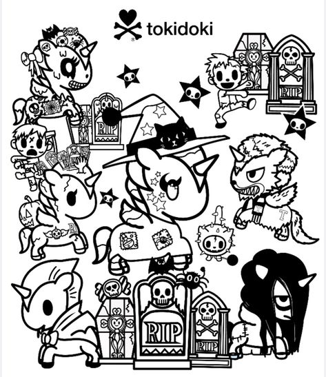 Tokidoki Halloween, Zoo Animal Coloring Pages, Tokidoki Characters, Deer Coloring Pages, Toki Doki, Farm Coloring Pages, Hello Kitty Colouring Pages, Family Coloring Pages, Mickey Mouse Coloring Pages