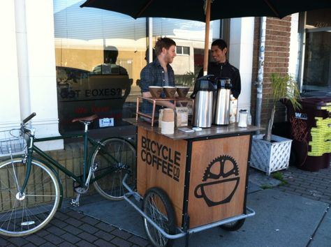 coffee trailers | ... Coffee in Oakland and it gave me the idea to do a trailer instead Mobile Coffee Cart, Coffee Food Truck, Gerobak Dorong, Food Bike, Bike Food, Mobile Cafe, Mobile Coffee Shop, Coffee Trailer, Mobile Food Cart