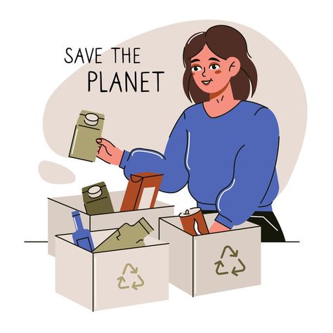 Young woman throwing plastic garbage into containers vector illustration. Waste management concept with eco-friendly girl sorting waste into different tanks. Ecological infographic for save the Earth Waste Reduction Poster, Waste Disposal Poster, Garbage Free India Poster, Waste Sorting Poster, Proper Waste Disposal Poster, Eco Project, Social Studies Projects, Solid Waste, Save The Earth