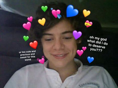 harry styles heart emoji reaction Harry Styles Memes, Harry Styles Funny, Current Mood Meme, Cute Love Memes, One Direction Humor, One Direction Memes, Harry Styles Photos, Oh My God, Wholesome Memes