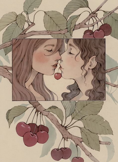 Shin Nana, Kissing Drawing, Lesbian Art, Lgbt Art, Queer Art, Gay Art, Fanarts Anime, Girls In Love, Pretty Art