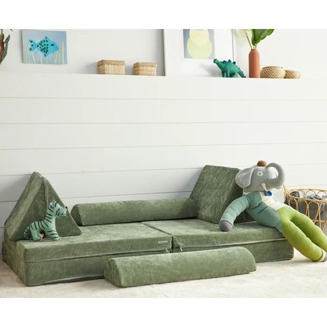 Kids Modular Sofa, Boys Room Sofa, Kids Cozy Corner, Suburbs House, Kids Bunk Room, Kids Tv Room, Best Couches, Green Magazine, Play Couch