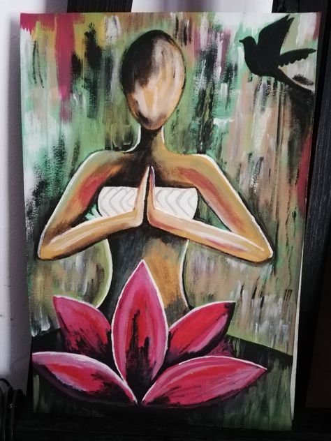 Consciousness Art, Acrylic Painting Lessons, Meditation Art, Painting Art Lesson, Mystical Art, Night Painting, Painting Lessons, Art Inspiration Painting, Art Painting Acrylic