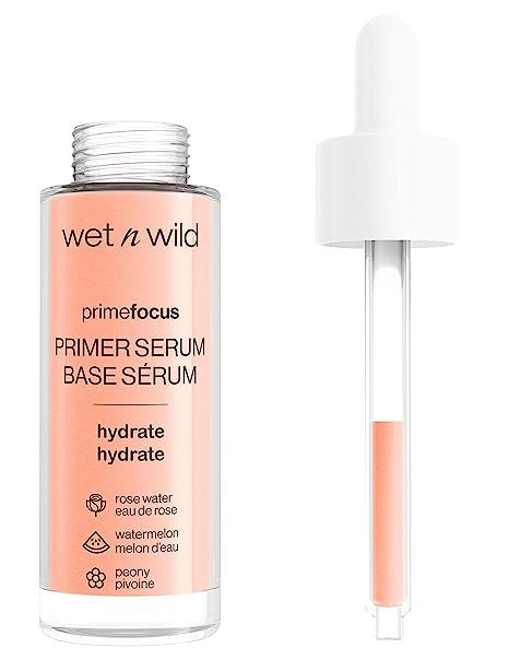 wet n wild Prime Focus Primer Serum for Face, Hydrating for Dry Skin, Makeup Primer Serum Huge Pores, Primer Serum, Dewy Foundation, Dry Skin Makeup, Water Based Primer, Prime Skin, Serum For Face, Hydrating Primer, Photo Focus