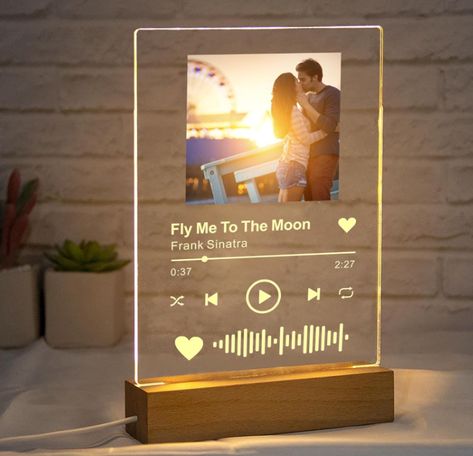 This high-quality personalised music plaque can be displayed as a personalized photo or scanned made with Spotify code to listen to music.also you can choose it as a surprise for your boyfriend, girlfriend, wife, husband or anyone you love.NOTE: There is a protective clear film over the surface of the acrylic plaque to protect during delivery. This must be carefully peeled off before using. Surprises For Your Boyfriend, Spotify Plaque, Song Plaque, Music Plaque, Photo Album Covers, Spotify Code, Mens Valentines Gifts, Engraved Plaque, Christmas Custom