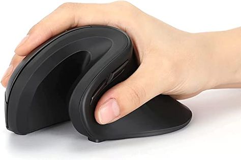 AmazonSmile: Bluetooth Ergonomic Mouse - 2.4G Wireless + Bluetooth 4.0 Vertical Optical Mouse, Dual Mode Ergo Mouse with Adjustable DPI 1000/1600/2400 for Laptop, Desktop, PC, MacBook, Black : Electronics Macbook Black, Pc Mouse, Mouse Computer, Laptop Mouse, Notebook Pc, Sensors Technology, Laptop Desktop, Wireless Mouse, Desktop Pc