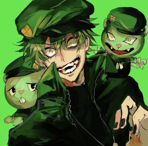 Happy Tree, Happy Tree Friends, An Anime, Anime Character, The Story, Green, Hair, Anime, Black