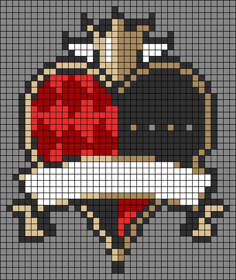 Twisted Wonderland Perler Beads, Twisted Wonderland Pixel Art, Kingdom Hearts Perler Beads, Alice In Wonderland Pixel Art, Minecraft Pattern, Perler Art, Easy Pixel Art, Pixel Art Grid, Cross Stitch Love