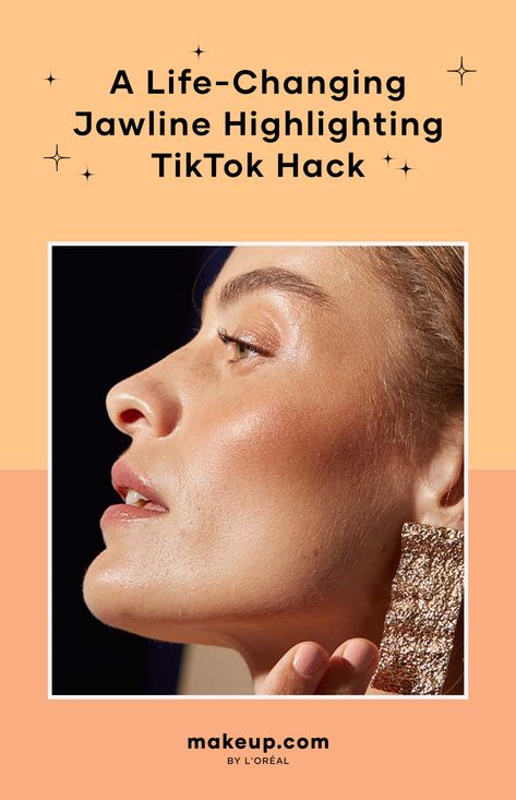 Beauty Hack for a Defined Jawline Define Jawline Makeup, Defined Jawline, Makeup Basics, Makeup Counter, Natural Makeup Tips, Eyeshadow Tips, How To Apply Blush, Basic Makeup, Vintage Makeup