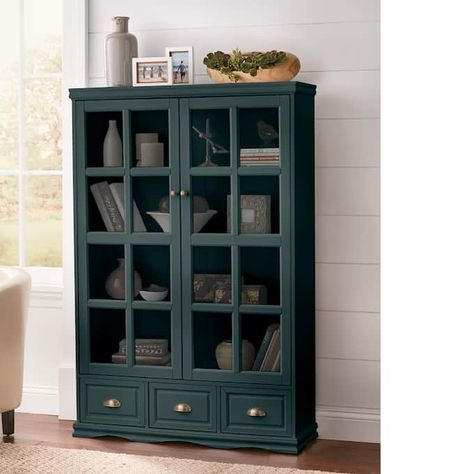 Bookshelves Office, Built In Bookshelves, Country Doors, Display Cabinet Design, Cabinet Detailing, Country Door, Paint Matching, Living Room Cabinets, Black Cabinets