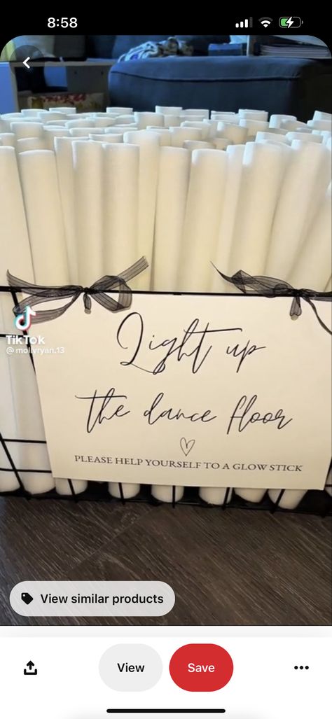 Sign For Glow Sticks At Wedding, Glow Sticks Wedding Reception, White Foam Glow Sticks Wedding, Glow Stick Holder Wedding, Glowstick Wedding Dance Floor, Glow Sticks Sign Wedding, Glow Stick Wedding Dance Floor, Foam Lights Wedding, Light Up Glow Sticks Wedding