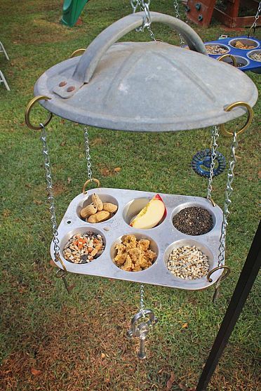 Repurposed / Upcycled Hillbilly Bird Feeders  I created these and one other one recently for a Birds & Blooms magazine DIY feature. It was to provide a solution for really inexpensive bird feeder construction at home. I used Homemade Bird Feeders, Diy Bird Feeder, Diy Birds, Diy Magazine, Bird Food, Backyard Birds, Bird Feeder, Garden Crafts, Clipboard