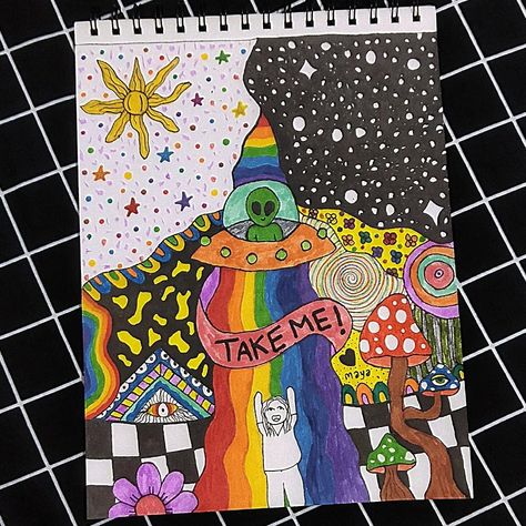 cool art ideas with markers #art #trippy Art Therapy, Markers, Cool Art, Art