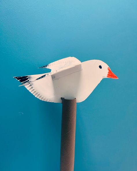 Paper plate seagull craft! For this simple kids craft you just need: - One paper plate - Oil pastels (you can blend/smudge the colours by wetting your finger in water) - Glue - Hard cardboard tube (we used a used Saran wrap tube) #seagullcraft #paperplatecrafts #summercraftsforkids #weplay_summer #recyclemeplay #fantasyhasreallynolimits #upcycledcraft #inspireuswithyourplay #birdcraft #beachcraft #simplecrafts #funbudgetplay #craftandplay #basteln #bastelnmitkindern Do you see seagulls wh... Seagull Craft, Saran Wrap, Summer Crafts For Kids, Bird Crafts, Paper Plate Crafts, Beach Crafts, Oil Pastels, Upcycled Crafts, Best Budget