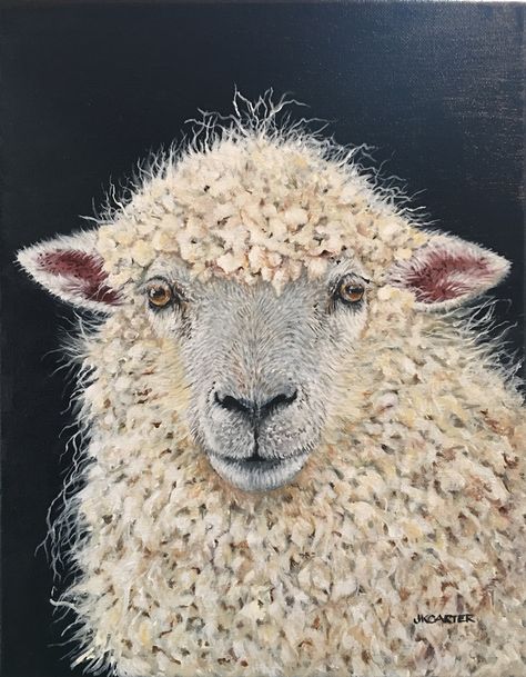 Painting Sheep Acrylic, Lamb Acrylic Painting, Cute Sheep Painting, Painting Of Sheep, Sheep Acrylic Painting, Sheep Paintings On Canvas, Cute Sheep Art, Painting Sheep, Painting Ideas Easy Simple