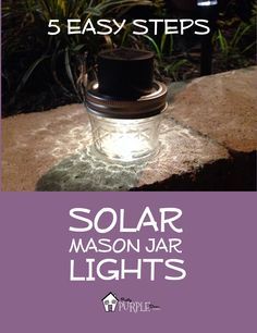 DIY solar mason jar lights in 5 easy steps - made from cheap 97cent path lights from Walmart Easy Mason Jar Crafts Diy, Mason Jar Hanging, Hanging Mason Jar Lights, Unique Backyard, Jar Hanging, Mason Jar Solar Lights, Diy Mason Jar Lights, Solar Lights Diy, Solar Light Crafts