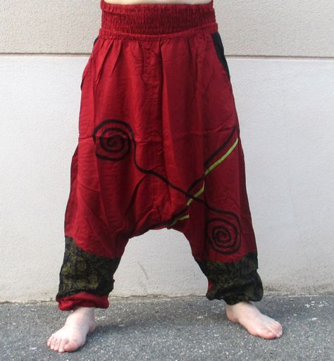 Haram Pants, Sarouel Pants, Samurai Pants, Harem Pants Men, Boho Men, Black Men Fashion Swag, Drop Crotch Pants, Adventure Outfit, Hippie Pants