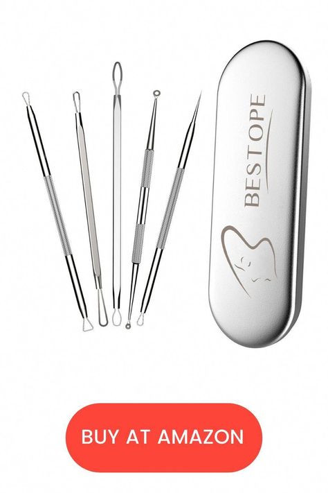 Amazon.com: TAYTHI Blackhead Remover Tool, Pimple Popper Tool Kit, Blackhead Extractor Tool for Face, Extractor Tool for Comedone Zit Acne Whitehead Blemish, Stainless Steel Extraction Tools : Beauty & Personal Care Acne Tool, Best Blackhead Remover, Pimple Popper Tool, Natural Remedy For Cough, Back Acne Remedies, Blackhead Extractor Tool, Makeup Brush Uses, Blackhead Remover Tool, Home Remedies For Cough