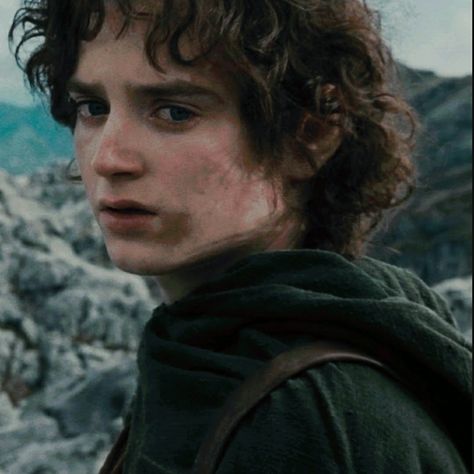 Frodo Baggins Smile, Elijah Wood Frodo, Frodo Baggins Art, Frodo Baggins Icons, Frodo Baggins Fanart, Lotr Icons, Lotr Frodo, Lotr Cast, Frodo Baggins