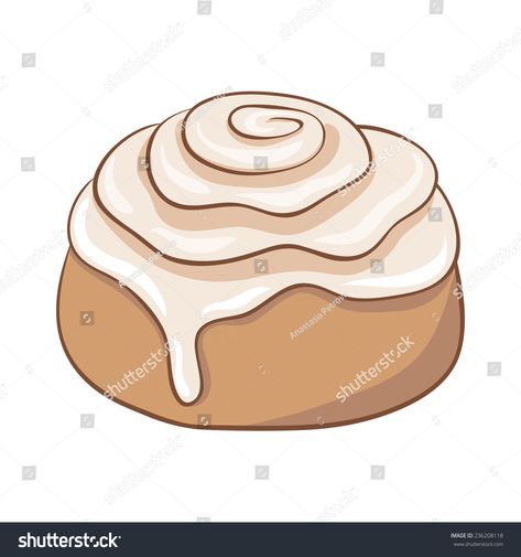 Freshly baked cinnamon roll with sweet frosting. Vector illustration. #Ad , #Sponsored, #cinnamon#roll#Freshly#baked How To Draw A Cinnamon Roll, Cinnamon Roll Clipart, Cinnamon Bun Drawing, Cinnamon Rolls Drawing, Cinnamon Roll Illustration, Cinnamon Roll Drawing, Bun Drawing, Chalkboard Restaurant, Cinnamon Scrolls