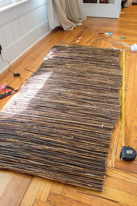 DIY Bamboo Shades - A Butterfly House Diy Bamboo Shades, Sherwin Williams Paint Neutral, Diy Bamboo, Bamboo Roof, Strong Knots, Bamboo Mat, Ikea Curtains, Diy Shades, Outdoor Blinds