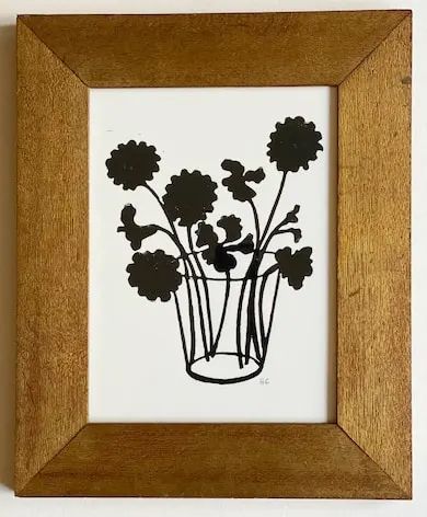 Hugo Guinness floral prints (framed) - Works | WSJ Gallery Hugo Guinness, Velvet Paper, Gothic Rose, Vintage Frame, Desert Plants, White Velvet, Linocut Prints, Guinness, Vintage Frames