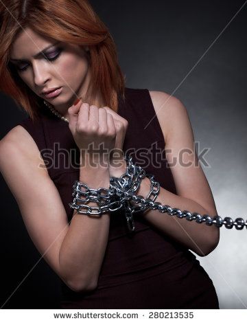 Woman Hands Tied Together With Chains. Stock Photo 280213535 ... Tied Hands Reference, Chained Up, Halloween Poses, People Images, Woman Hands, Tied Hands, Stock Photos Woman, Find People, Northern Lights