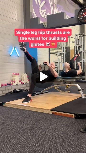 Simon Dingemans | Online Glute Specialist on Instagram: "STOP DOING THEM IF YOU WANT GLUTES ❌️⁠ ⁠ Stop doing them the wrong way. ⁠ ⁠ Because the wrong way will only give pain and soreness in all the wrong places.⁠ ⁠ Just like trying out new stuff in the be.. nevermind. ⁠ ⁠ Anyway, here are some additional tips to get your ass from flat to SLAP-ABLE.⁠ ⁠ ❌️ Just use a bench.⁠ ⁠ ✅️ Lay weights against the bench so it doesn’t move.⁠ ⁠ ⁠ ❌️ Leg always in the air.⁠ ⁠ ✅️ Your leg doesn’t have to be in the air.⁠ ⁠ You can place it a little further than your working leg.⁠ ⁠ That makes it a staggered single leg hip thrust.⁠ ⁠ ⁠ ⁠ #fitness #workout #gym #fitfam #training #health #motivation #fitnessmotivation" Hip Thrust Bench, Building Glutes, Glute Workout Routine, Single Leg Hip Thrust, Glute Activation, Weight Benches, Hip Thrust, Morning Workout, Health Motivation