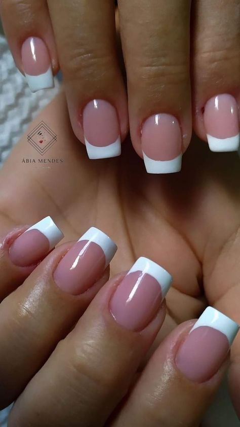 Square Gel Nail Designs, Romantic Nails Designs, White Square Nails, Chic Nail Art, Romantic Nails, Gel Nail Art Designs, Fantasy Nails, French Manicure Nails, Simple Gel Nails