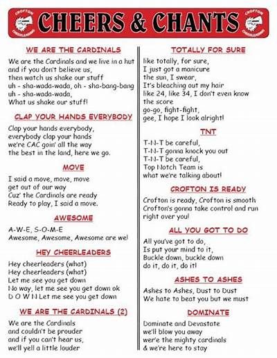 Pin on All things CHEER Cheerleading Chants Football, How To Memorize Cheers, Cheer Chant Ideas, Middle School Cheers And Chants, Soccer Cheers And Chants, Simple Cheers For Cheerleaders, Halftime Cheers Words, Cheer Chants Cheerleading Football, Cheer Chants For Competition