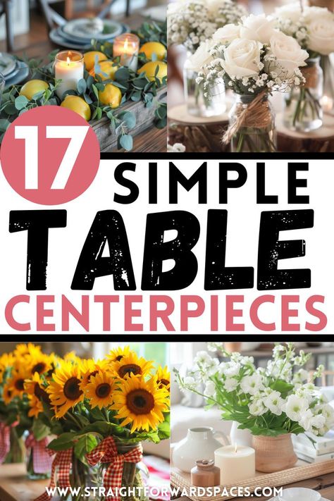 simple table centerpieces Square Kitchen Table Decor Ideas, Decorating Ideas For Dining Room Table, Casual Table Decor, Summer Centerpieces For Dining Room, Table Centerpieces For Home Everyday, Easy Centerpieces For Party, Easy Table Centerpieces, Cheap Table Centerpieces, Spring Table Decor Ideas