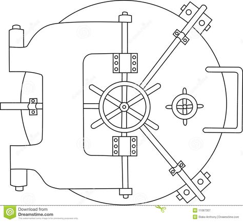 Bank Vault black white. Vector illustration of a secure bank vault #Sponsored , #advertisement, #ad, #black, #Bank, #bank, #white Vault Illustration, Bank Vault, James Bond Party, Vault Doors, Interior Design Photos, Fitness Logo, White Stock, Fashion Inspiration Design, Free Interior Design