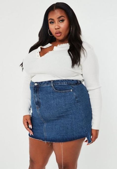 Demin Skirt Outfit, Denim Mini Skirt Outfit, Mini Dress Plus Size, Mini Denim Skirt, Denim Skirt Outfits, Miniskirt Outfits, Denim Mini Dress, Plus Size Skirts, Denim Overalls