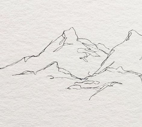 Mountain Illustration Design, Berg Tattoo, Line Drawing Abstract, Abstract Landscape Art, Landscape Tattoo, Mountain Illustration, Mountain Tattoo, Design Line, Abstract Art Landscape