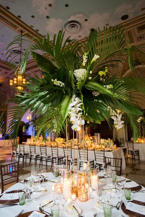 Jungle Wedding Theme, Beach Wedding Venues, Jungle Wedding, Palm Wedding, Destination Wedding Ideas, Emerald Green Weddings, Palm Beach Wedding, Ethereal Wedding, Wedding Venues Beach