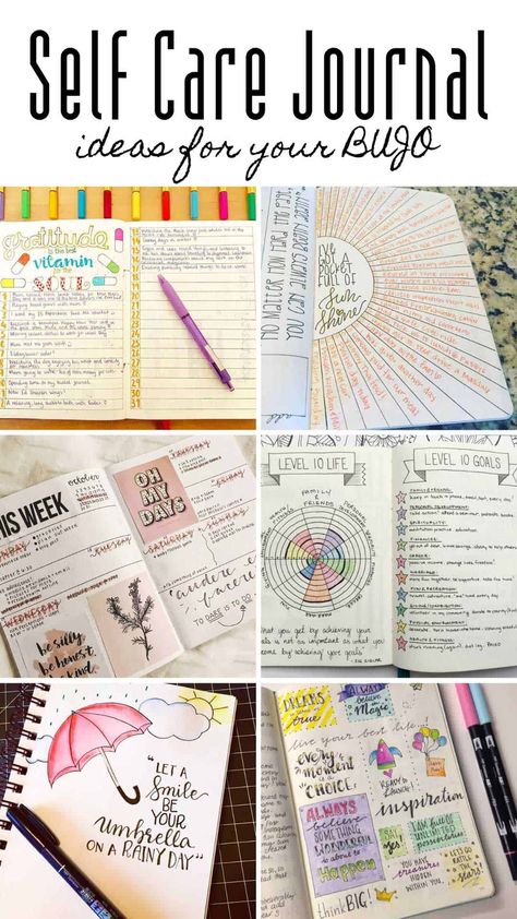 These bullet journal self care journal ideas are just what you need to be more mindful and take care of your mental health and wellbeing #bulletjournal #selfcare #journaling Self Care Journal Ideas, Bullet Journal Mental Health, Ideas Journal, Bullet Journal For Beginners, Self Care Journal, Self Care Bullet Journal, Art Therapy Activities, Bullet Journal Notebook, Health Journal