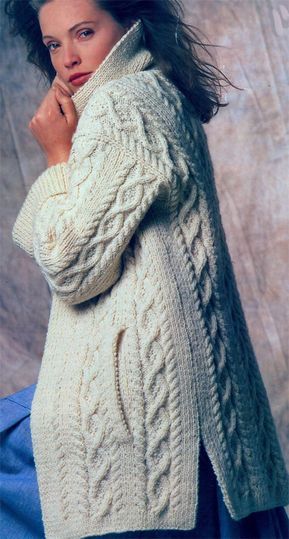 Gorgeous Ladies Aran Coat- Knitting pattern- Fits chest 34-42" winter Knit in Crafts, Knitting, Patterns | eBay Sweater Coat Knitting Pattern, Free Aran Knitting Patterns, Knitted Coat Pattern, Ladies Knitting Patterns, Aran Cardigan, Aran Knitting Patterns, Cable Knitting, Pdf Knitting Pattern, Coat Patterns