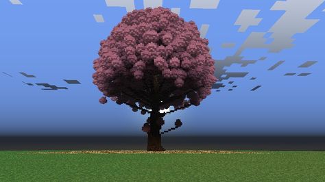 Cherry Blossom Tree Minecraft Project Cherry Blossom Tree Minecraft, Minecraft Cherry Blossom Tree, Cute Minecraft Builds Pink, Cute Minecraft Builds, Cute Minecraft House, Tree Minecraft, Minecraft House Decor, Cute Minecraft, Cottage Minecraft