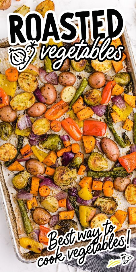 Roasted Vegetables Best Roasted Vegetables, Sweet Potato Green Beans, Roasted Veggies In Oven, Side Dish Ideas, Meal Prep Easy, Roasted Vegetable Recipes, Dish Ideas, Vegetable Medley, Holiday Meals