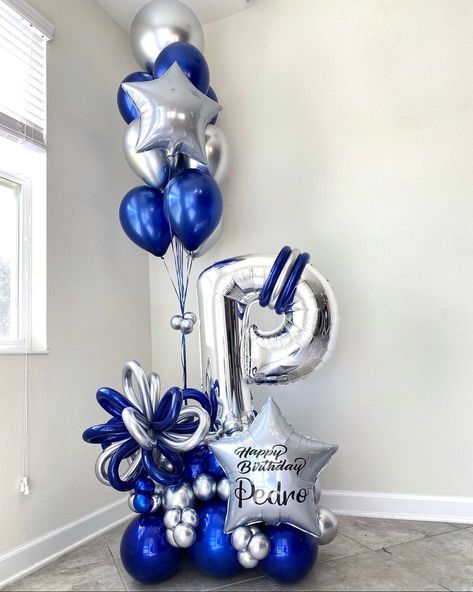 27 Birthday Ideas, Balloon Pillars, Man Bouquet, Balloons Bouquet, 1st Birthday Banners, Balloon Crafts, Balloon Display, Diy Balloon Decorations, Balloon Arrangements