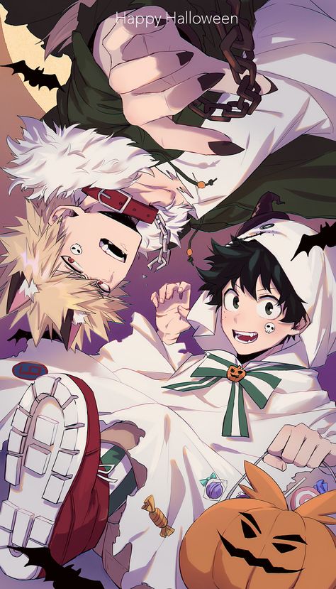 Deku and Bakugo, by Liyuchen1126 Halloween Bakudeku, My Hero Academia Fanart, What Am I, My Hero, Boku No Hero Academia, Hero Academia, My Hero Academia, Halloween, Twitter