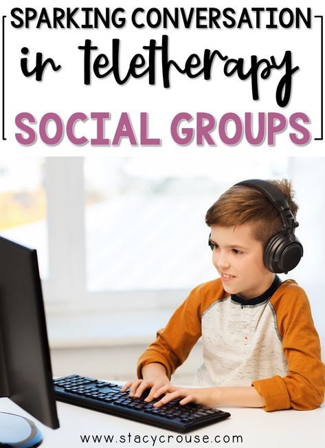 Every SLP has experienced the struggle that is getting social groups to engage in conversation with each other. And it can be the same scenario in teletherapy, but luckily there are plenty of platform-friendly activities to get students talking. Try these no print ideas to encourage students to practice their pragmatic language skills via telepractice! Social Group Activities, Conversation Activities, Funny Topics, Play Therapy Activities, School Social Workers, Play Therapy Techniques, Social Emotional Activities, Social Skills Groups, Slp Resources