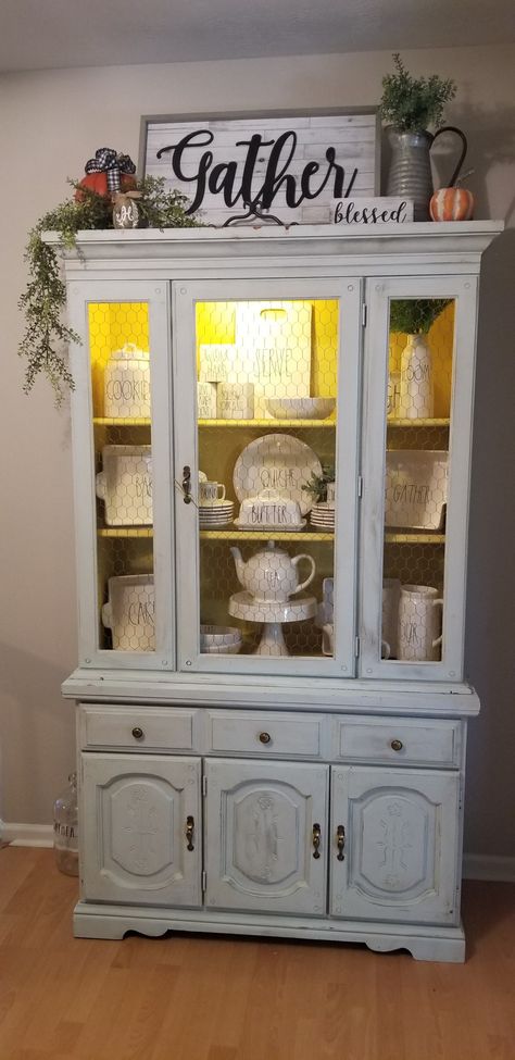 Diy Farmhouse China Cabinet, Decorating Ideas For Top Of China Cabinet, Top Of China Cabinet Decor Farmhouse, Farmhouse Dining Room China Cabinet, Decorating Above China Cabinet, Fall Decor For Top Of Cabinets, Farmhouse Kitchen China Cabinet, Decor For Top Of China Cabinet, Above China Cabinet Decor