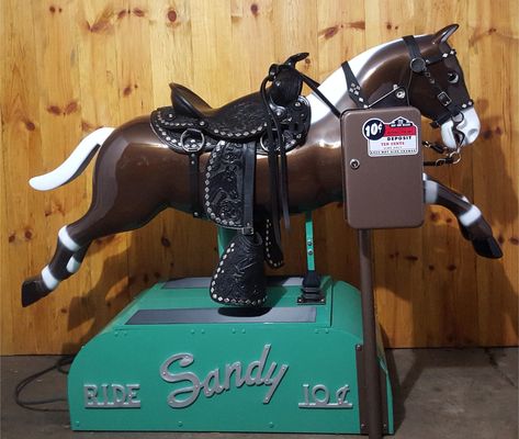 Coin Operated Horse Ride, Restored Coin Operated Horse Ride Armadura Ninja, Disc Interiors, Kiddie Rides, Pony Rides, The Lone Ranger, Coin Operated, Vending Machines, Vintage Memory, Oldies But Goodies