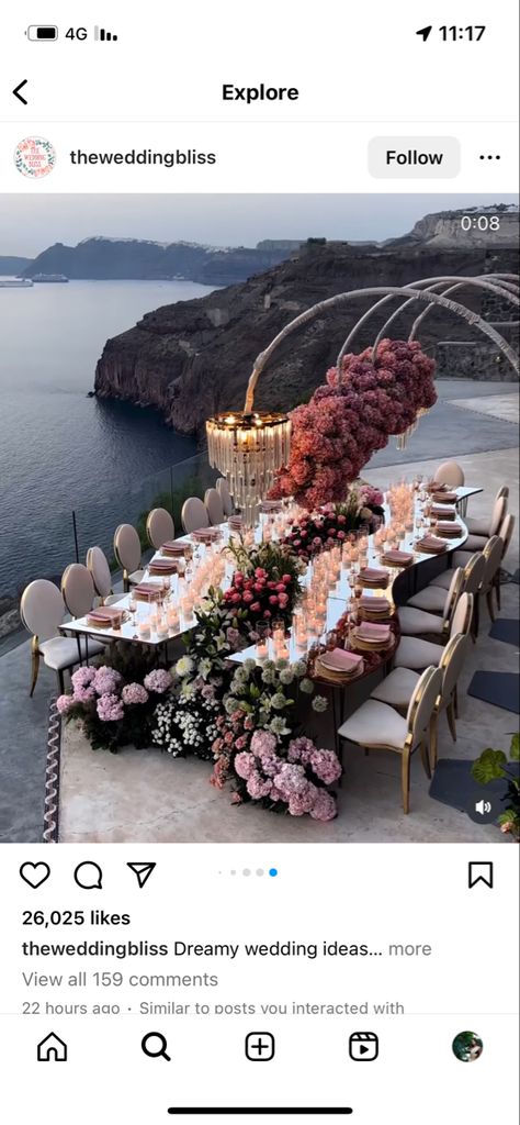 Greek Islands Wedding, Dream Wedding Reception, Intimate Wedding Reception, Wedding Planning Decor, Dream Wedding Decorations, Wedding Decor Style, Santorini Wedding, Greece Wedding, Romantic Dinners