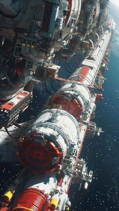 Space Station Concept Art, Spaceship Aesthetic, Sci Fi Planet, Sci Fi Aesthetic, Fantasy Space, Art Spatial, Sci Fi Landscape, Space Ships Concept, Science Fiction Artwork