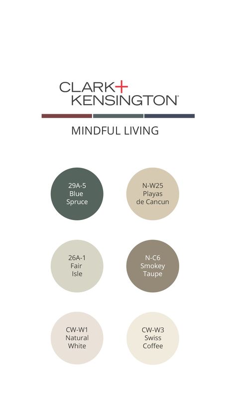 Our Clark+Kensington 2021 Color Trends are here! This collection features 18 beautiful colors curated into three trendsetting palettes: Understated Impact, Mindful Living, and Creative Escape. #AceHardware #TheHelpfulPlace Clark Kensington Paint Colors, Clark And Kensington Paint Colors, Painting Trends, Paint Themes, Paint Studio, Cabin Retreat, Paint Palettes, Farm House Colors, Natural Coffee