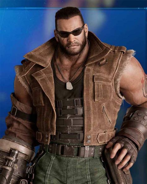 Barret Wallace in Final Fantasy 7 Remake Barret Wallace, Oc Pictures, Mens Leather Coats, Final Fantasy Vii Remake, Halloween Sale, Final Fantasy Vii, Video Game Characters, Fantasy World, Game Character