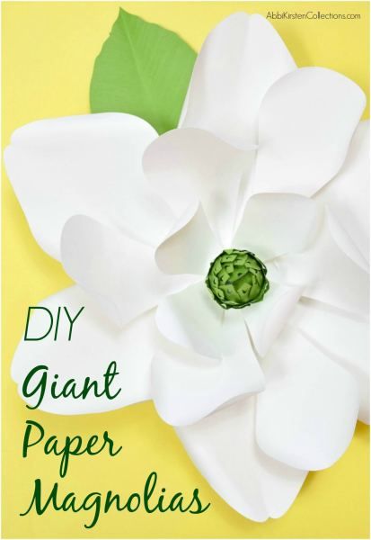 DIY Giant Paper Magnolia Tutorial Paper Magnolia, Giant Paper Flowers Template, Giant Paper Roses, Paper Rose Template, Paper Succulents, Easy Paper Flowers, Elmer's Glue, Large Paper Flowers, Paper Flower Crafts